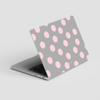 Grey Polkadot Macbook Case