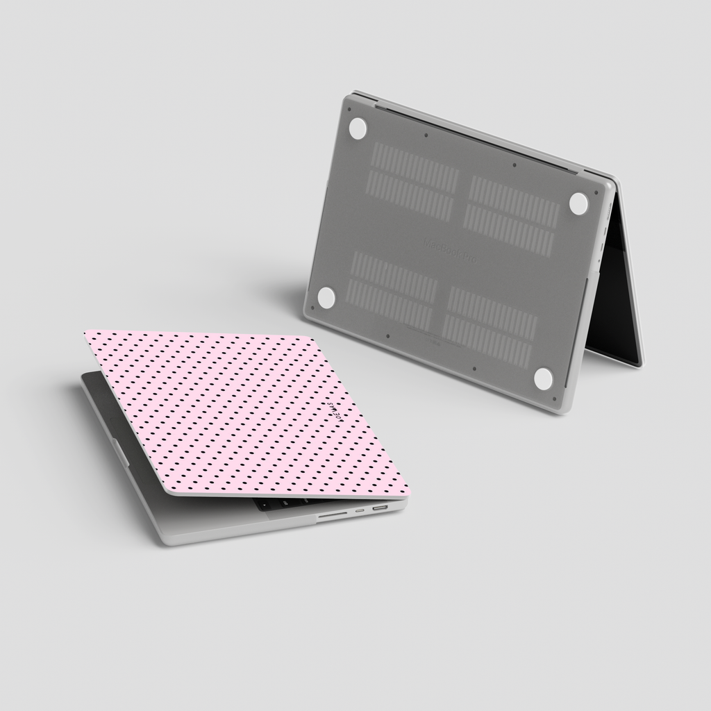 Pink Polkadot Macbook Case