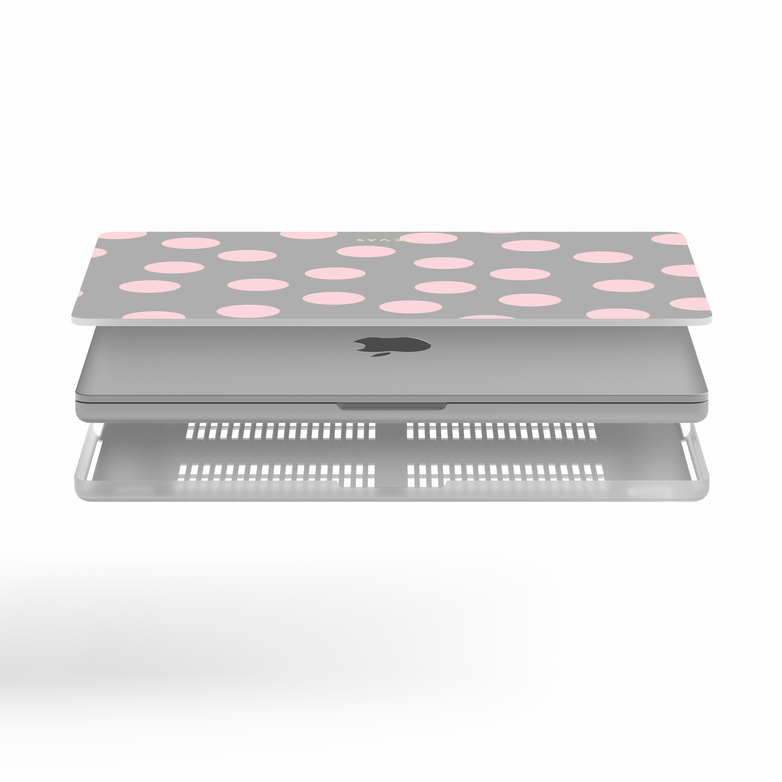 Grey Polkadot Macbook Case