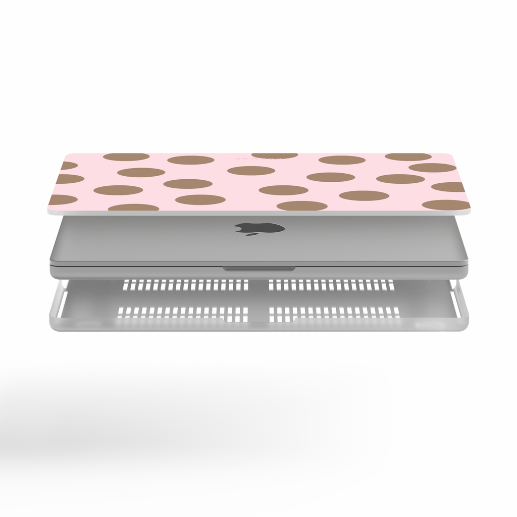 Baby Pink Polkadot  Macbook Case