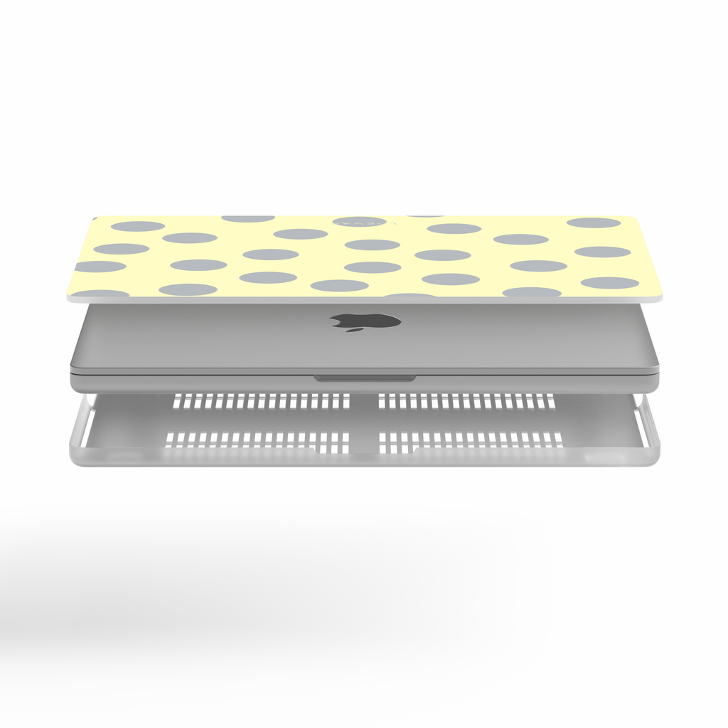 Butter yellow Polkadot Macbook Case