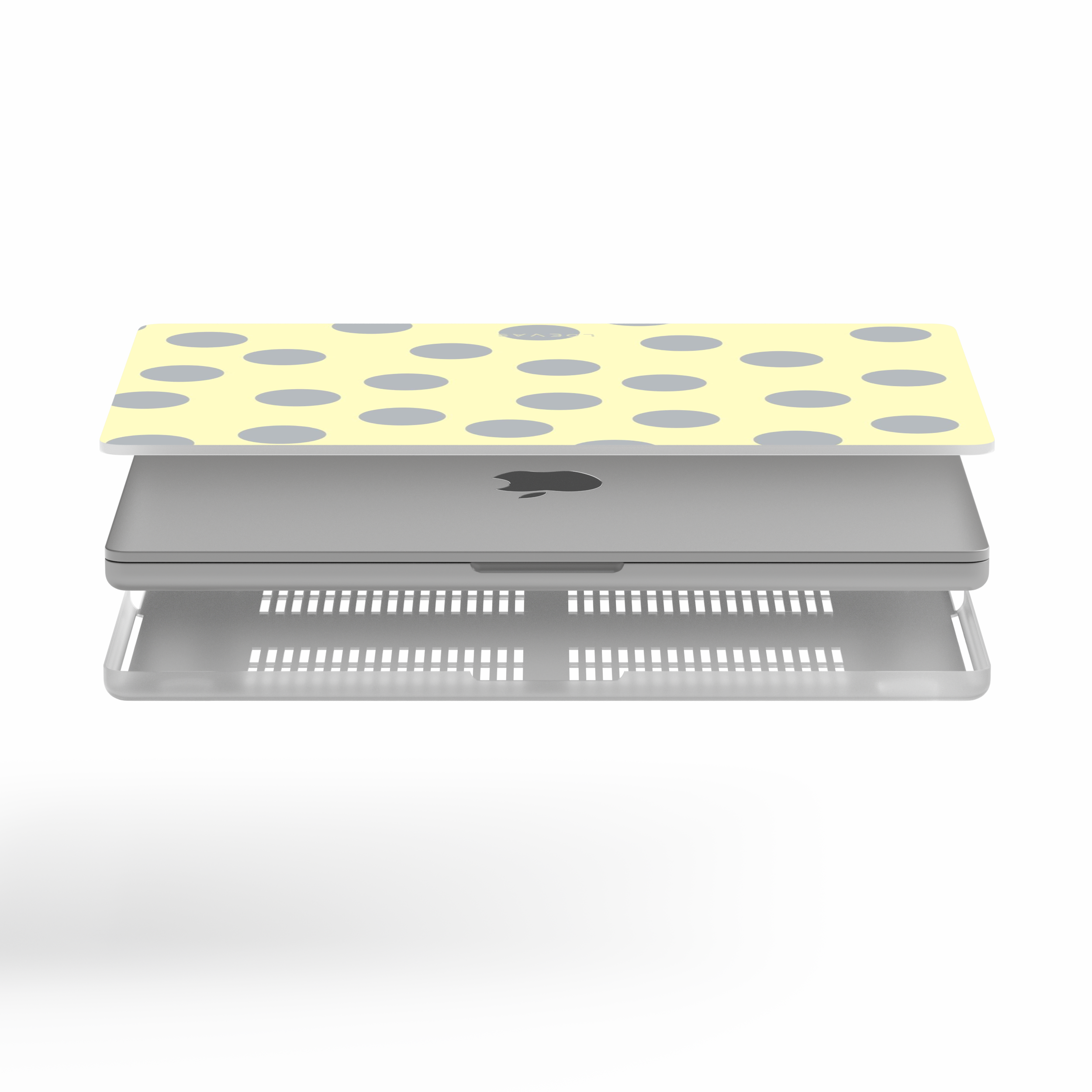 Butter yellow Polkadot Macbook Case