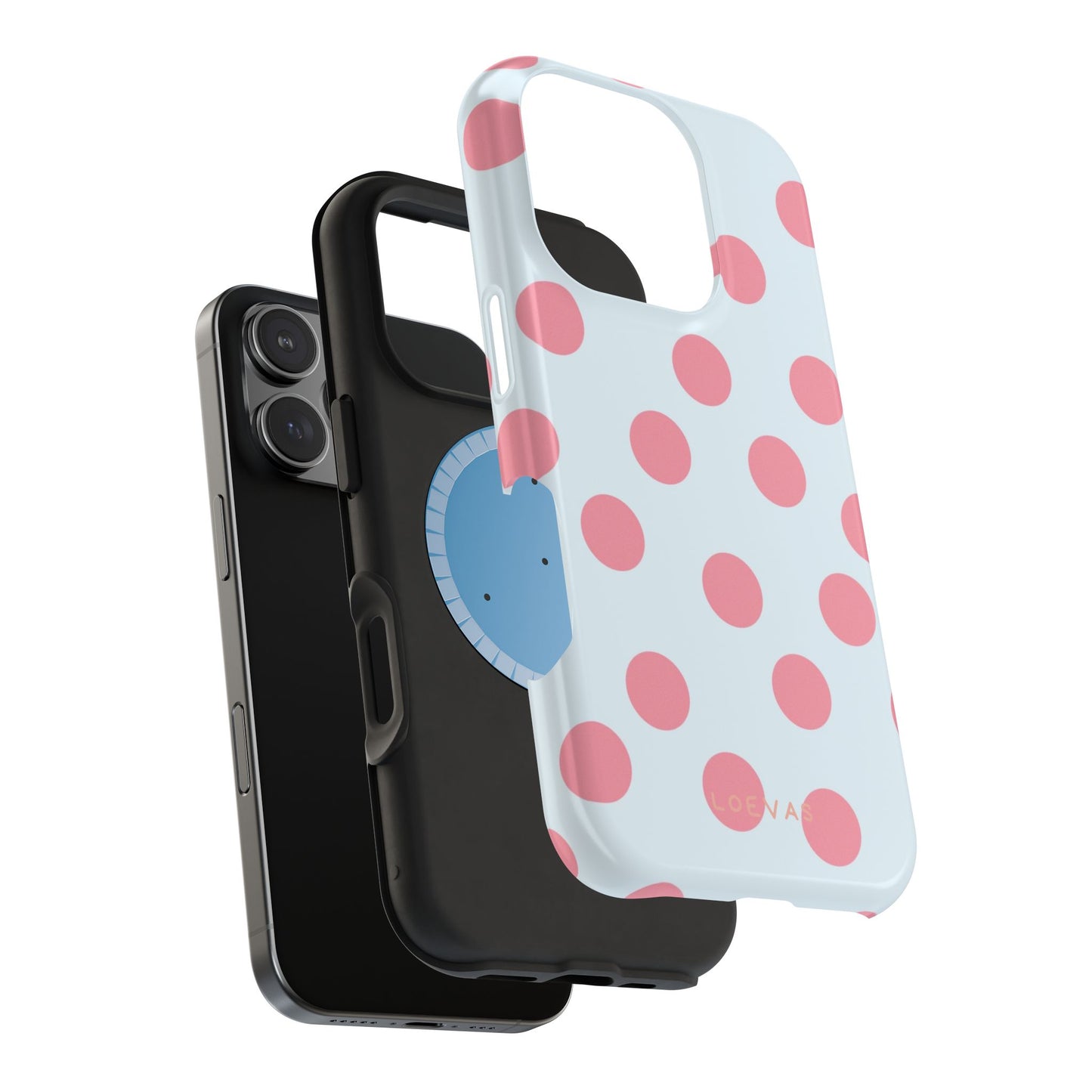 Baby blue Polkadot Case