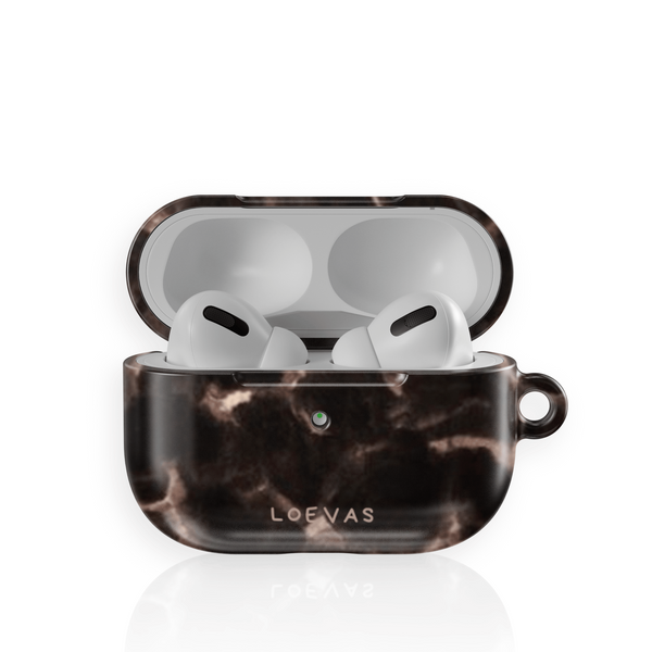 Croc AirPods Case by Loevas – glossy dark brown crocodile print