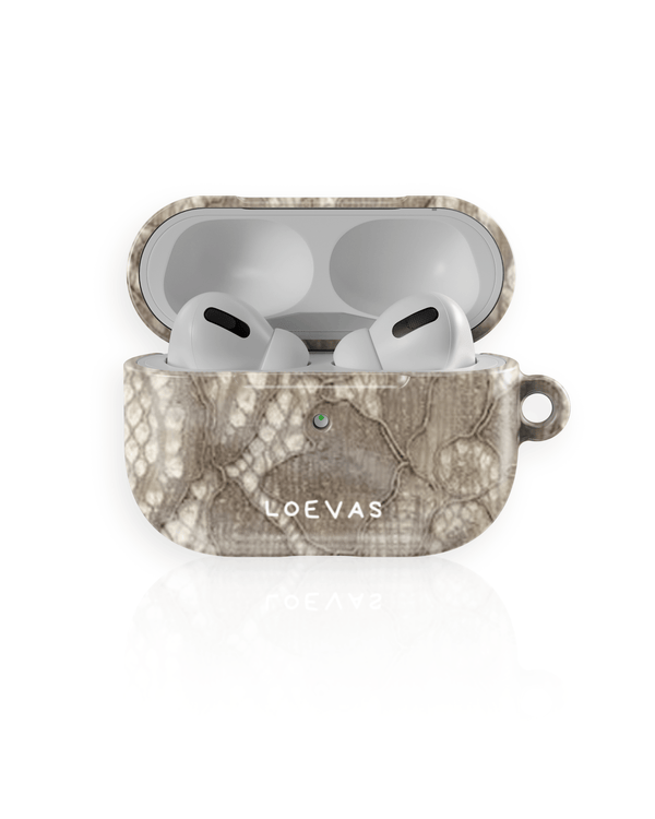 Foxy AirPods Case by Loevas – taupe and beige lace