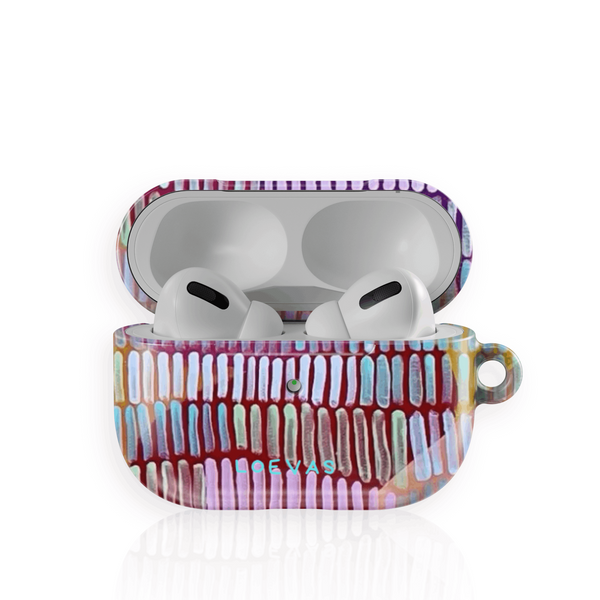 Madrid AirPods Case by Loevas – colorful painted brushstroke mosaic