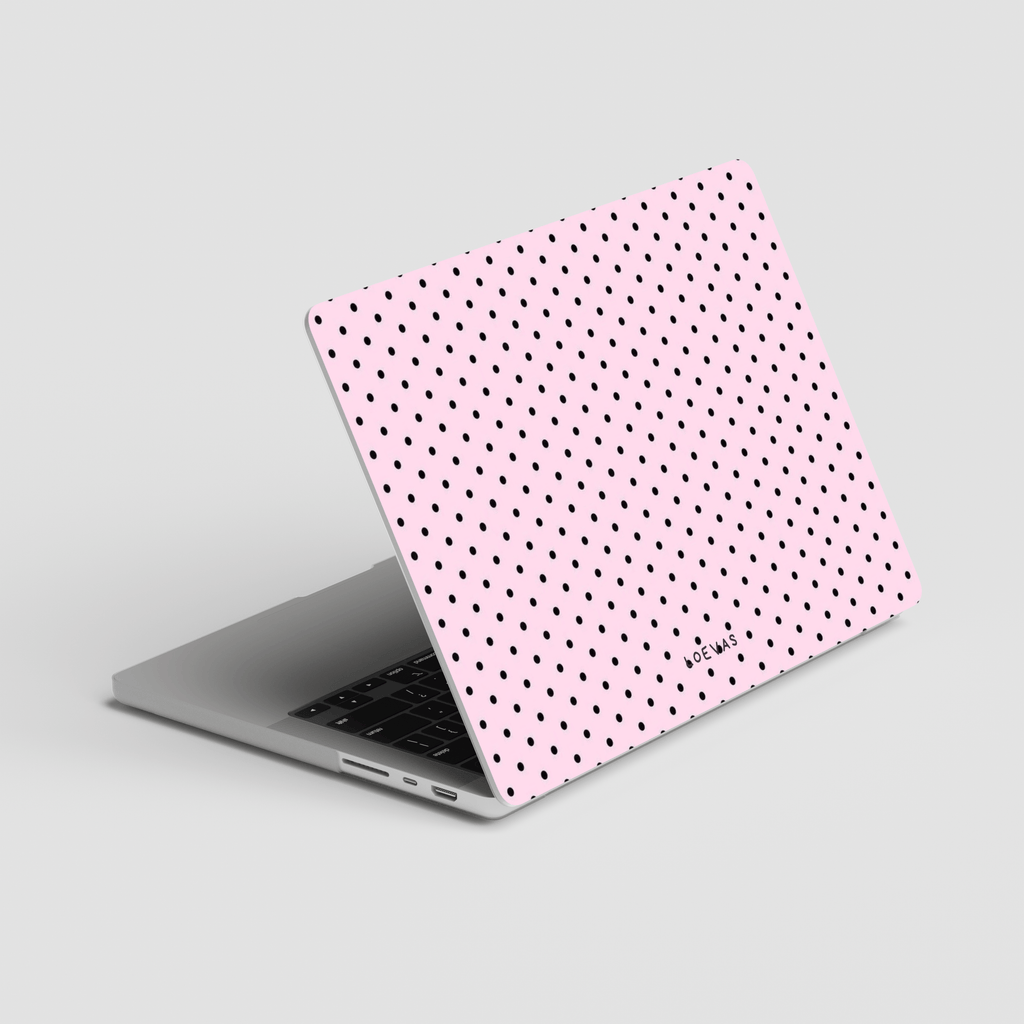 Pink Polkadot Macbook Case